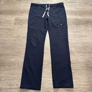 Figs Pants Mens Small Blue Cairo Cargo Scrub  Zip‎ Fly Button Closure 34x32